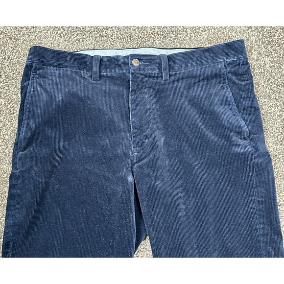 Polo Ralph Lauren Corduroy Stretch Straight Fit Pants Men's 34 x 32 Navy Blue - Picture 3 of 12